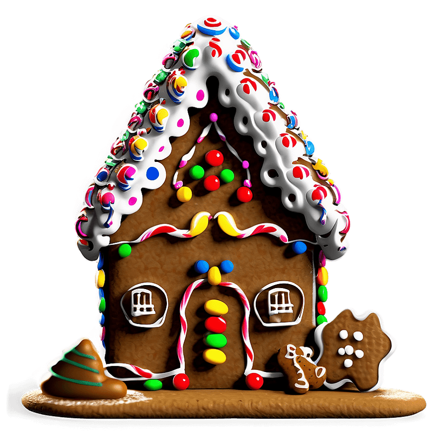 Edible Gingerbread House Ingredients PNG vhy51