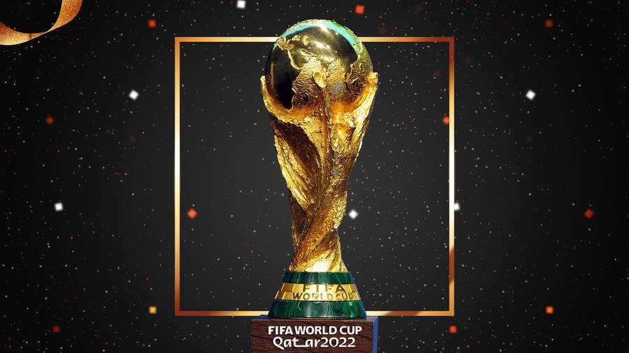 Download FIFA World Cup 2022 Gold Trophy Wallpaper | Wallpapers.com