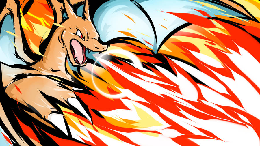 Download Fire Breathing Charizard Wallpaper | Wallpapers.com