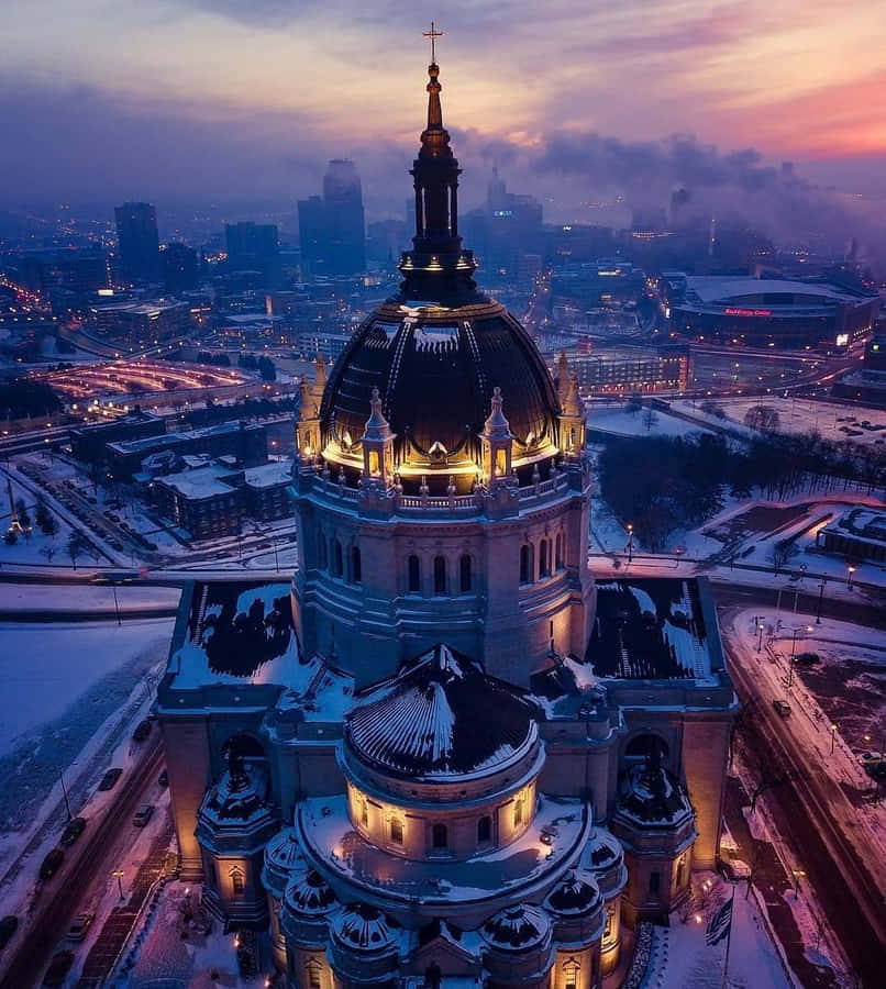 Saint Paul Katedral Vinter Skumring