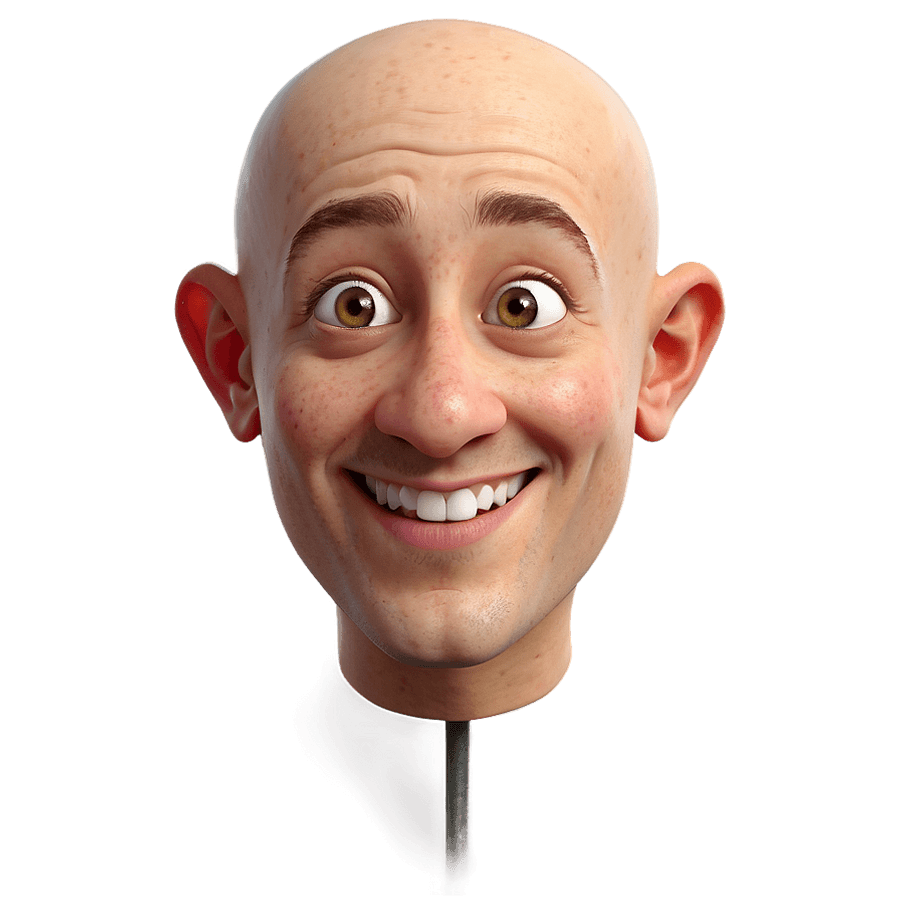 Cartoon Bald Head PNG 62