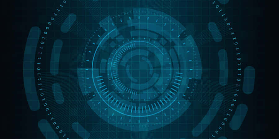 Sfondo Futuristico di Tecnologia Cibernetica Blu