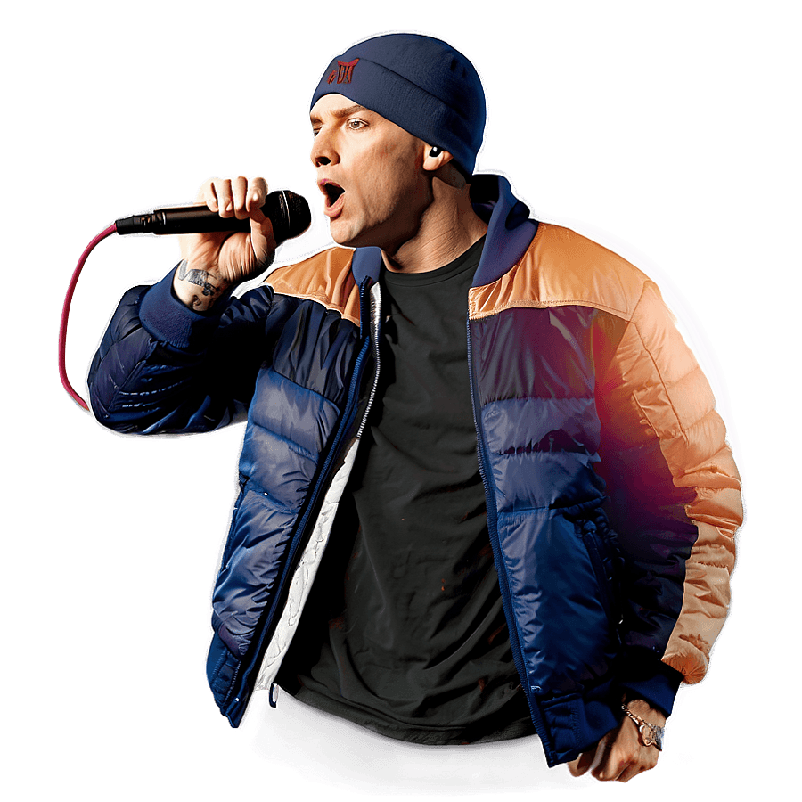 Eminem with Microphone PNG 05212024