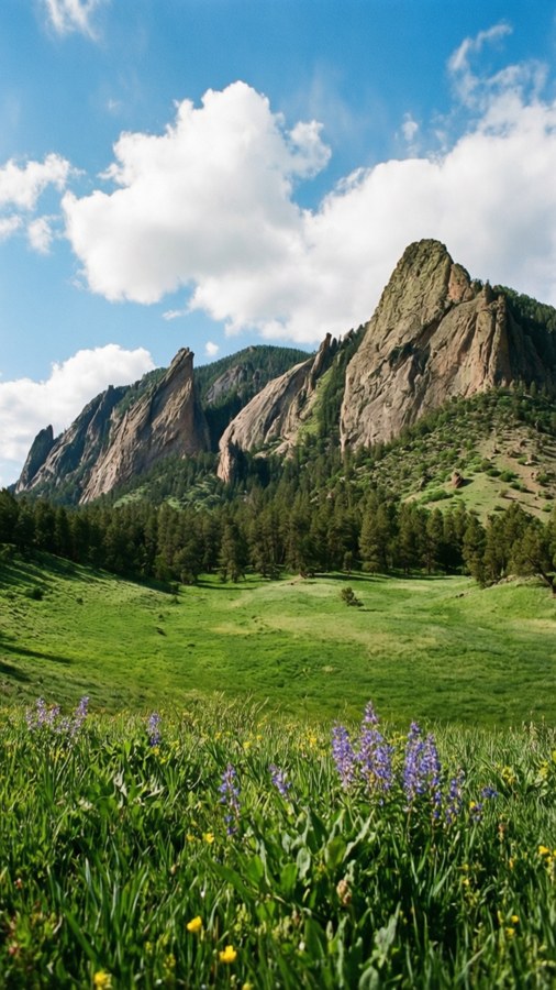 Flatirons Frühlingsblüte Hintergrundbilder