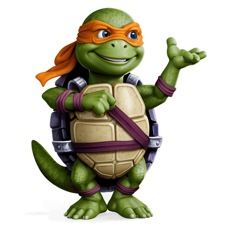 Ninja Turtle Action Pose PNG iak