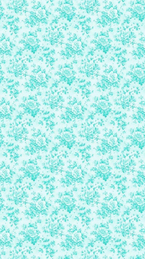 Download Floral Pattern Mint Green Wallpaper Wallpapers Com