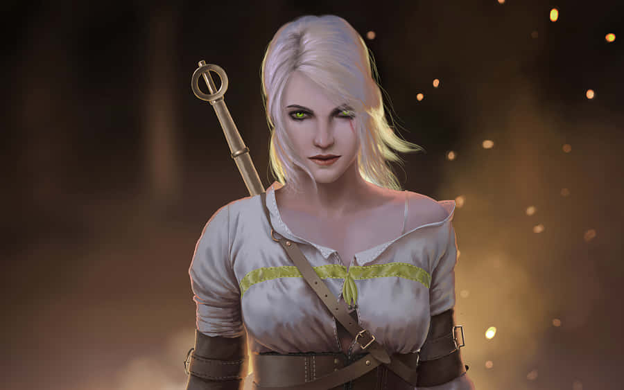 Ciri Arte do Personagem de The Witcher