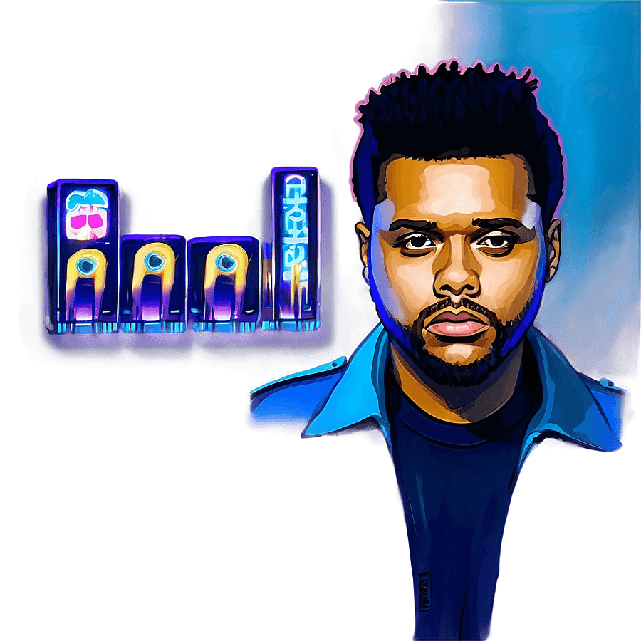 The Weeknd Neon Lights PNG 05212024