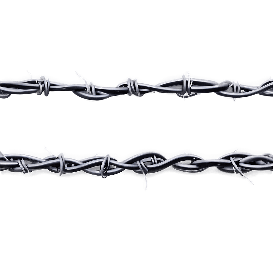 Seamless Horizontal Barb Wire PNG 05262024