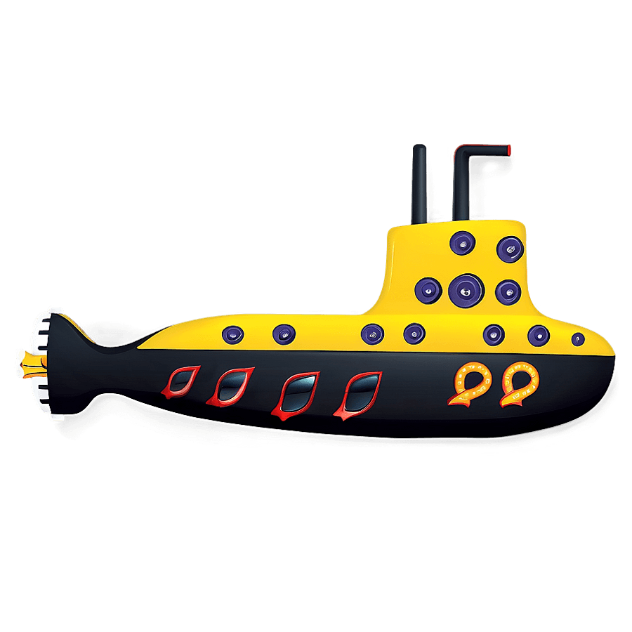 Yellow Submarine Nautical Theme PNG cwc9
