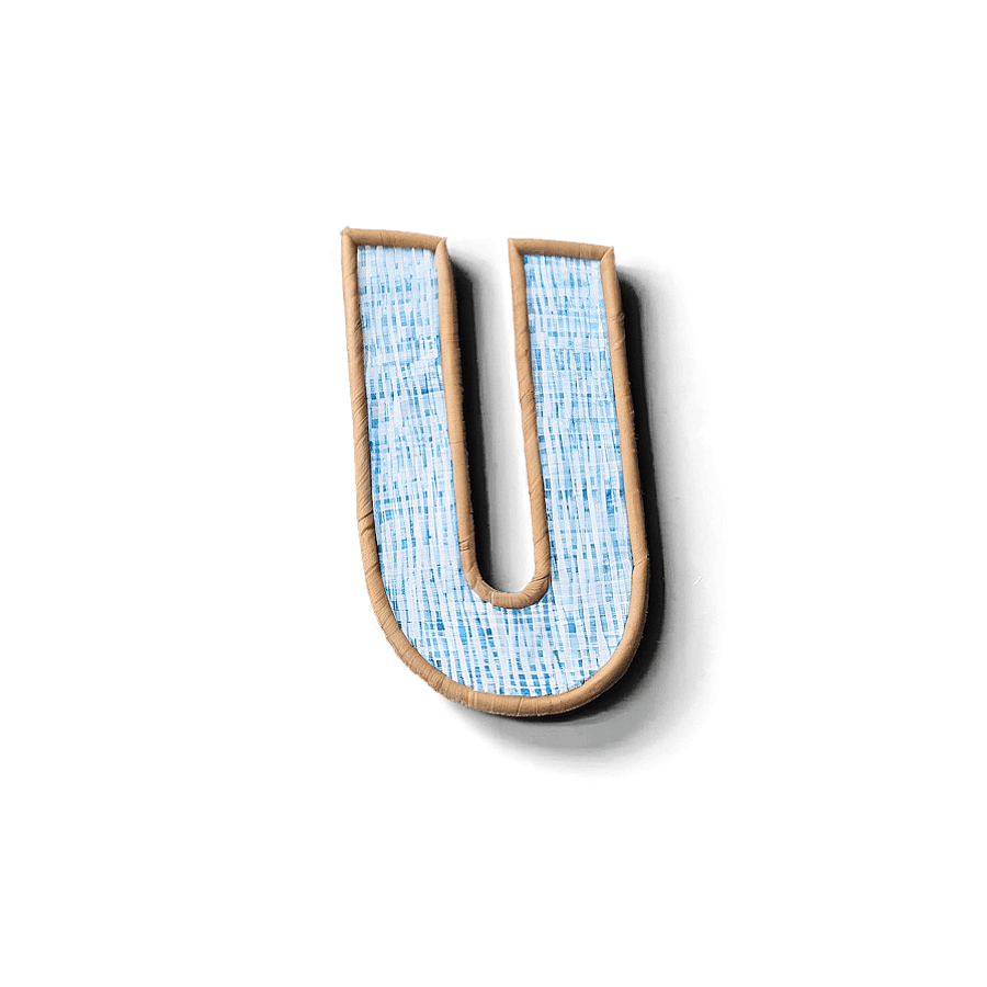 Embroidered Letter U Structure PNG amf37