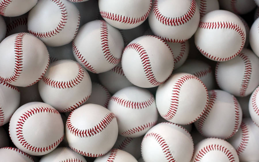 Download Fresh White Baseball Pile Wallpaper Wallpapers Com