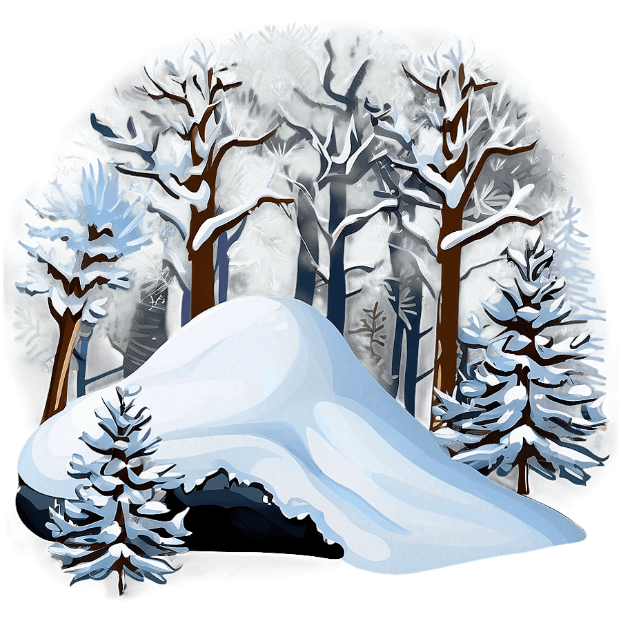 Snowy Winter Wonderland PNG xuw72