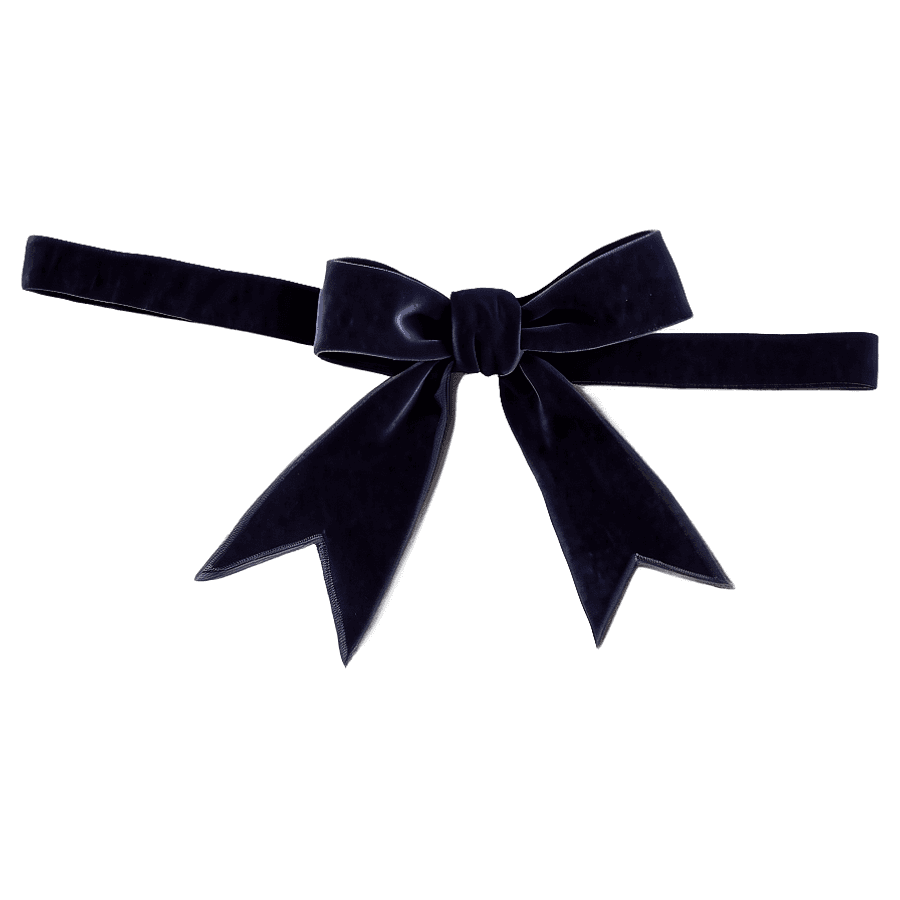 Black Velvet Bow PNG 05262024