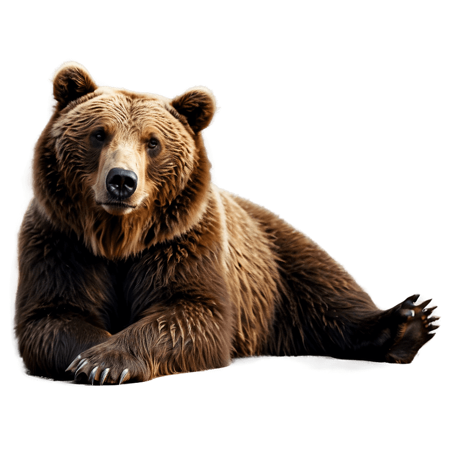 Brown Bear Silhouette PNG 26