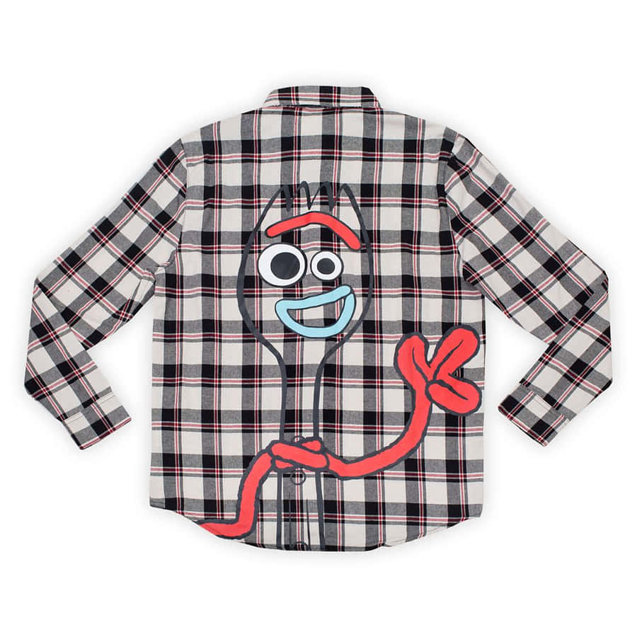 umacamiseta com um personagem de desenho animado nela