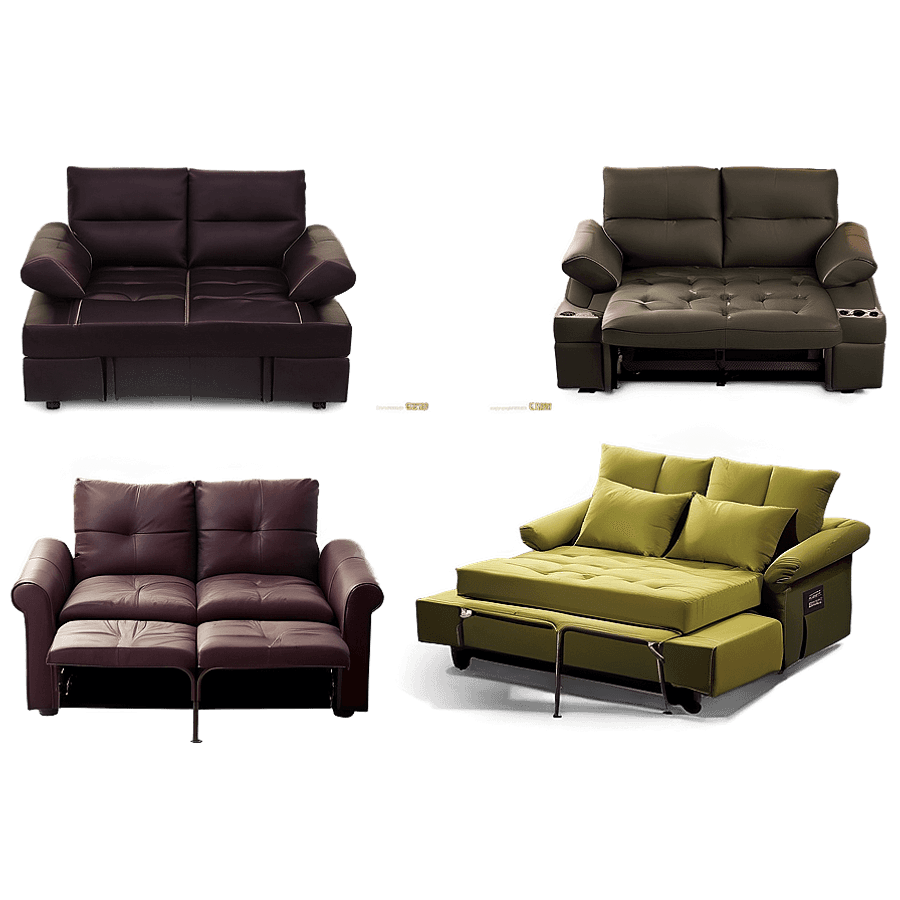 Pull-out Bed Couch PNG 26