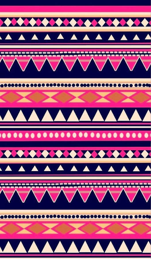 Fuchsia pink tribal pattern wallpaper  