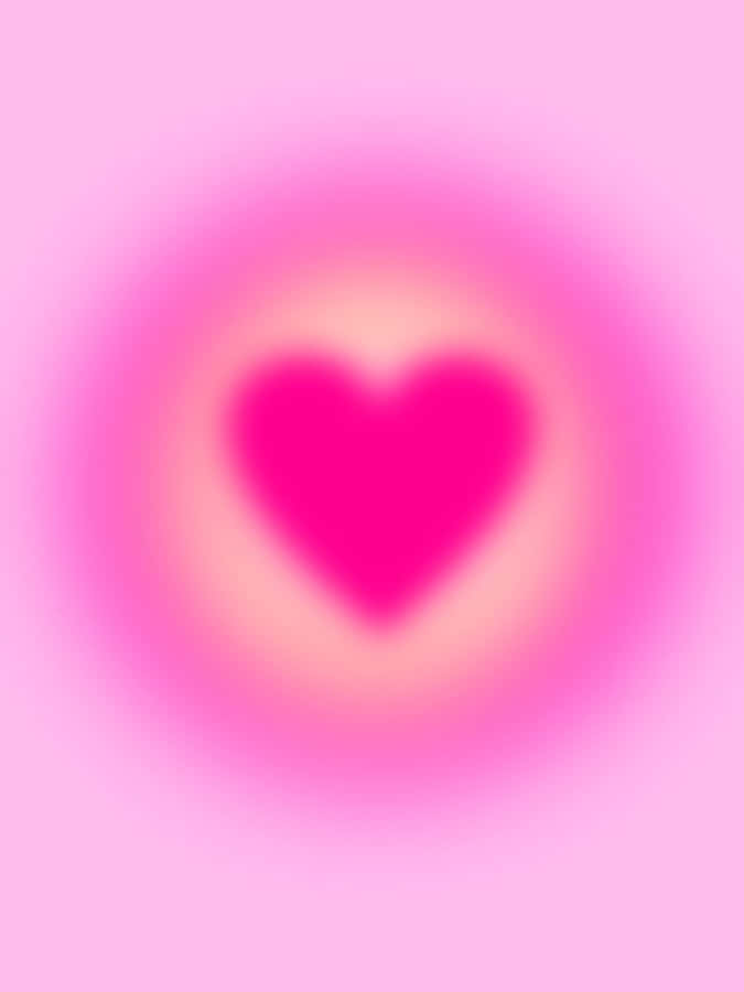 Pink Hjerte Aura Baggrund