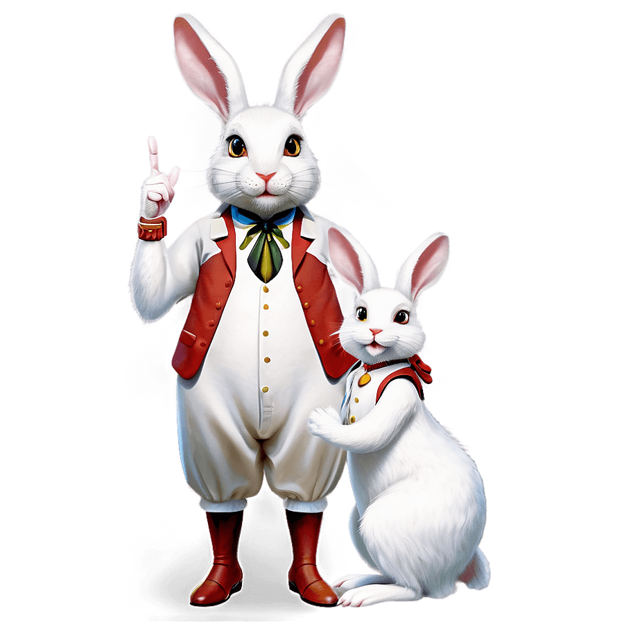 White Rabbit Family PNG sag65