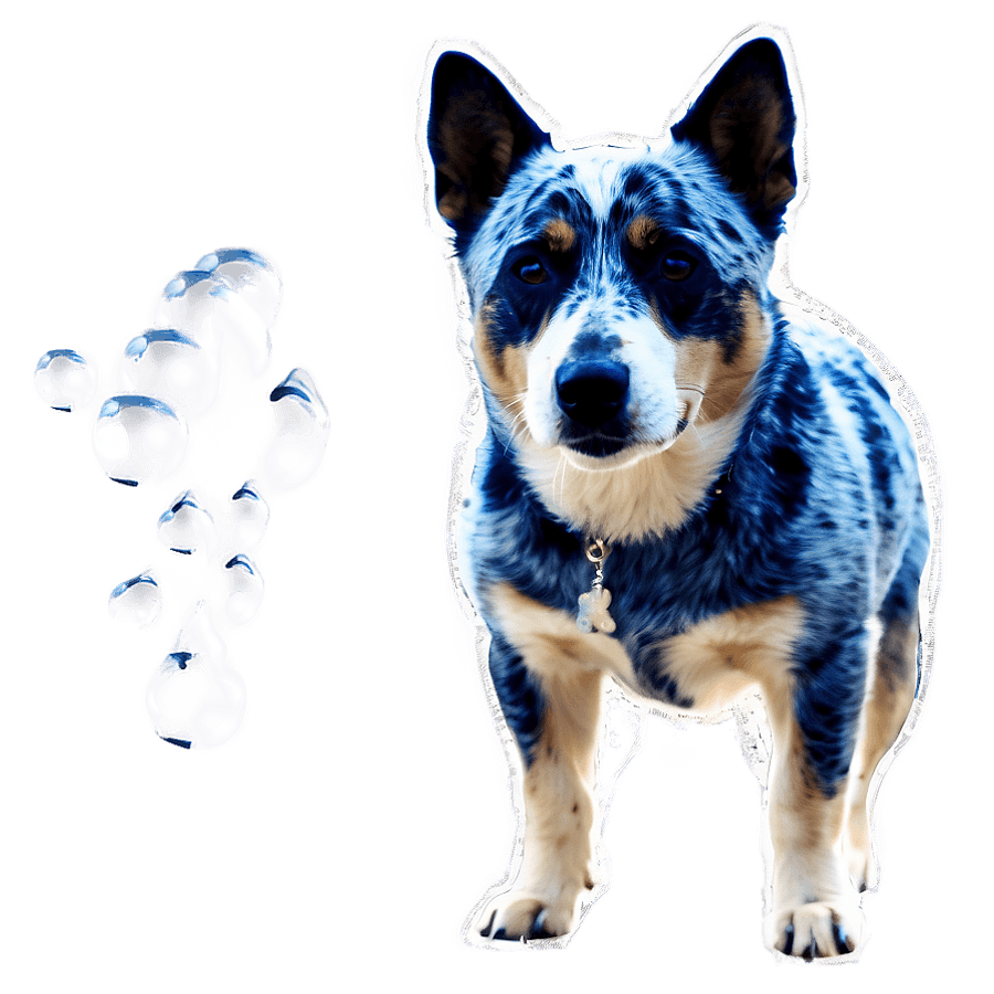Blue Heeler in Snow PNG gqs97