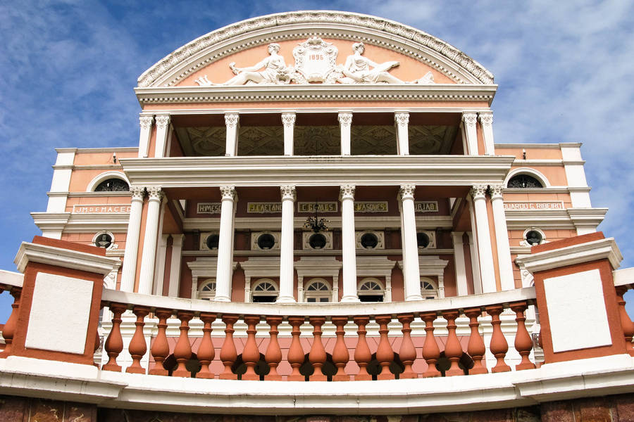 Fronte del teatro dell'Amazzonia in Amazonas
