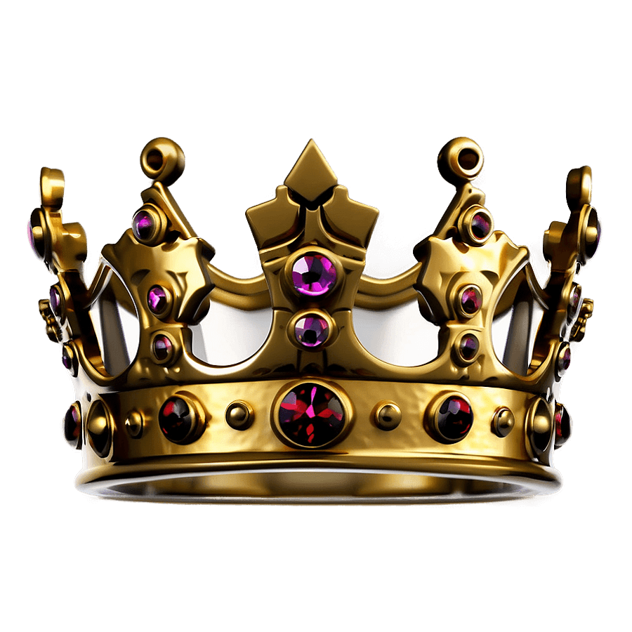 Gold Crown Top View PNG bnd54