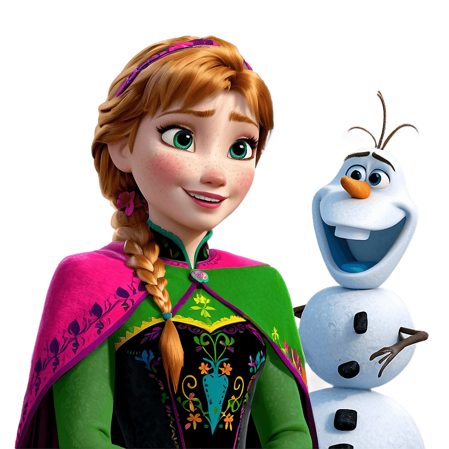 Frozen Anna Character PNG 06282024