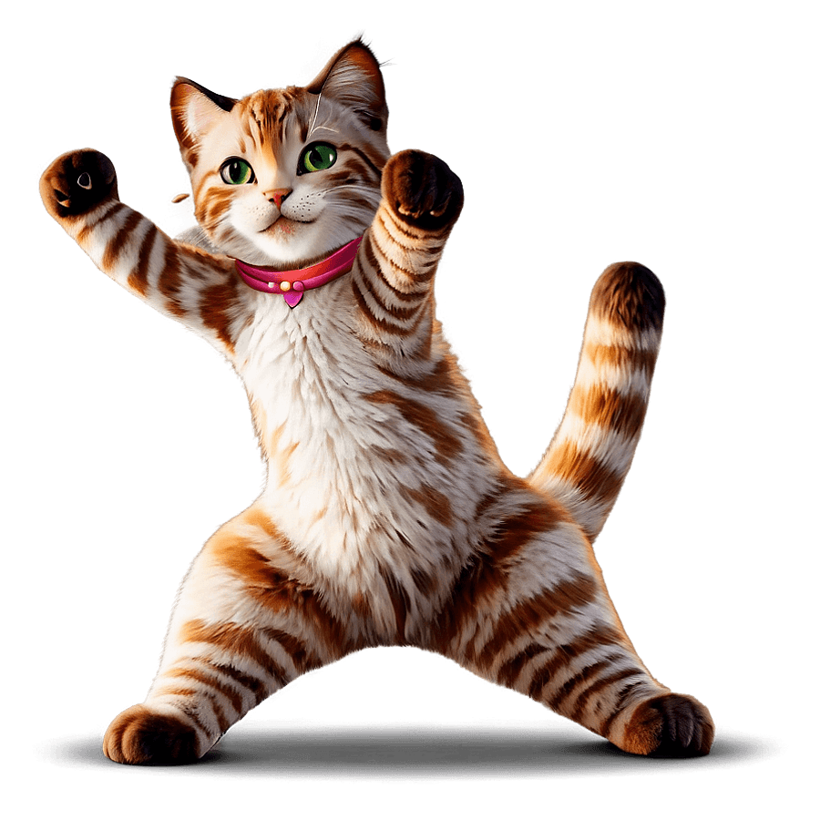 Dancing Cat Cartoon PNG 05262024