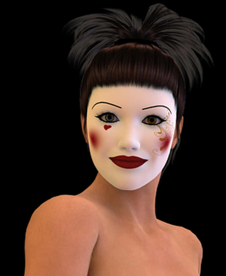 Animated Mime Artist Portrait