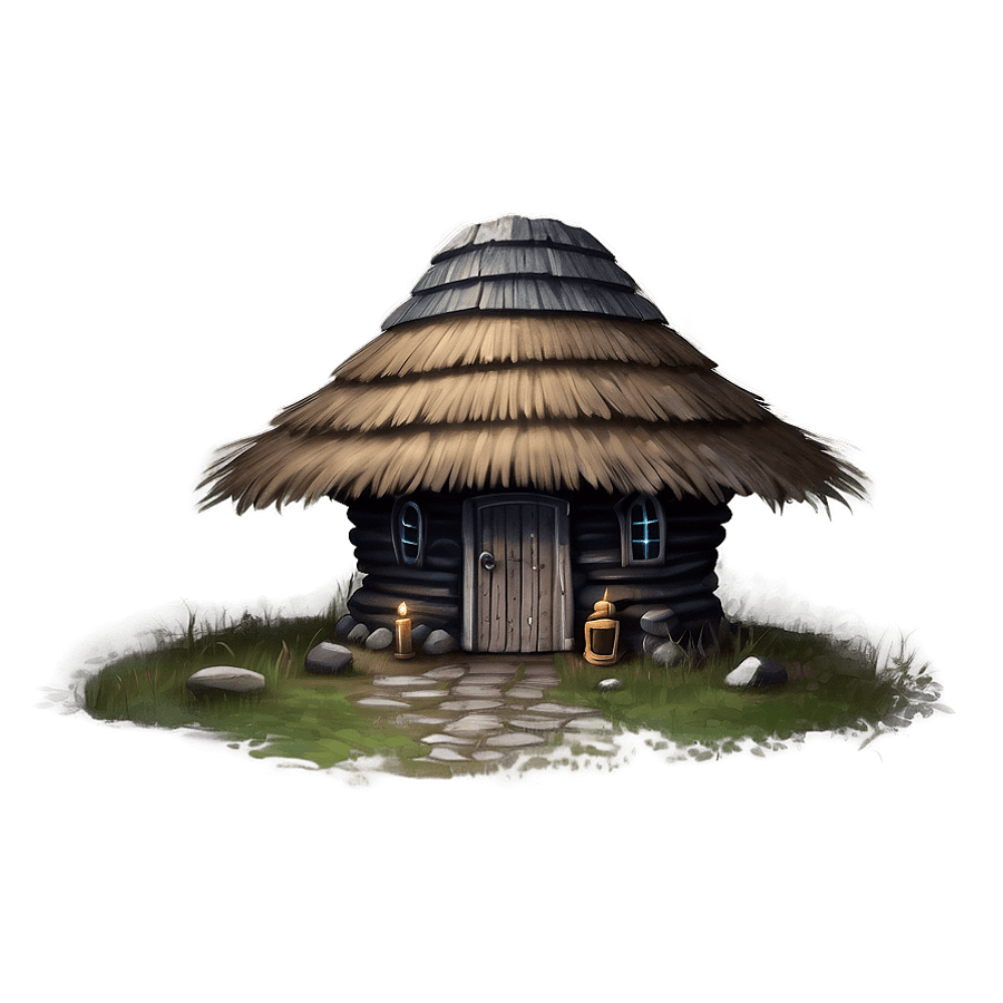 Creepy Old Witch's Hut PNG trx
