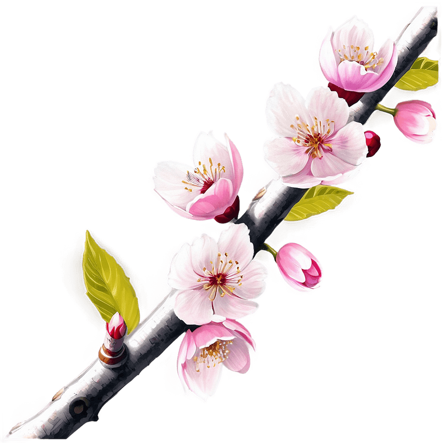 Cherry Blossom Landscape PNG 06292024