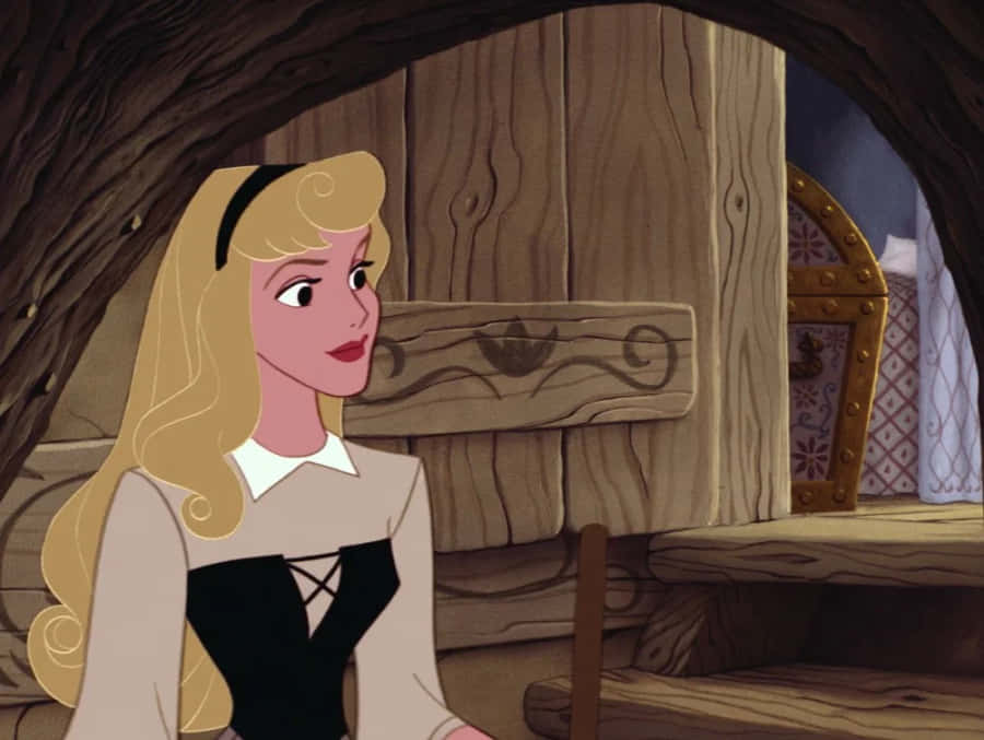 Einewunderschöne Prinzessin, die friedlich schläft.