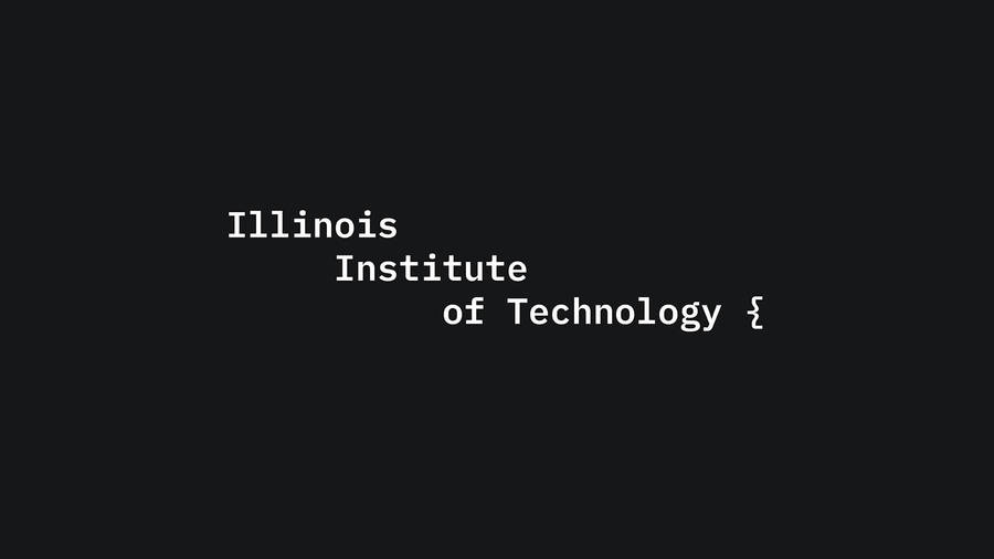 IllinoisInstitute of Technology på sort baggrund.