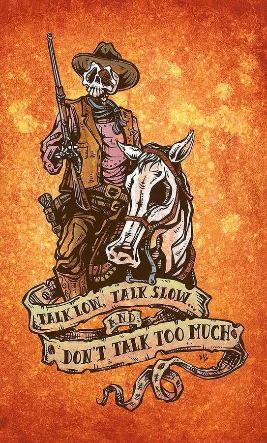 Skeleton John Wayne wallpaper