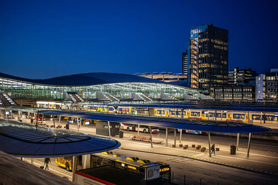 Utrecht Hauptbahnhof Nachtansicht