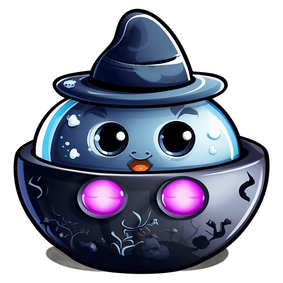 Cute Witch Cauldron PNG thc