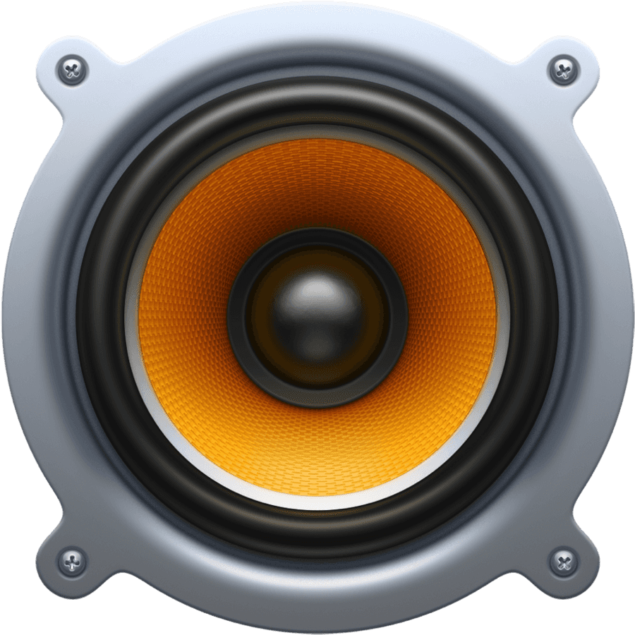 Closeup Orange Speaker Cone