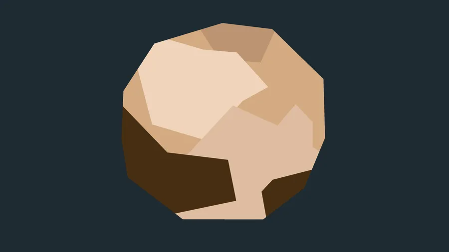 Caption: Mesmerizing view of Pluto in minimalistic art