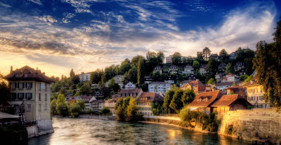Bern Riverfront Sunset