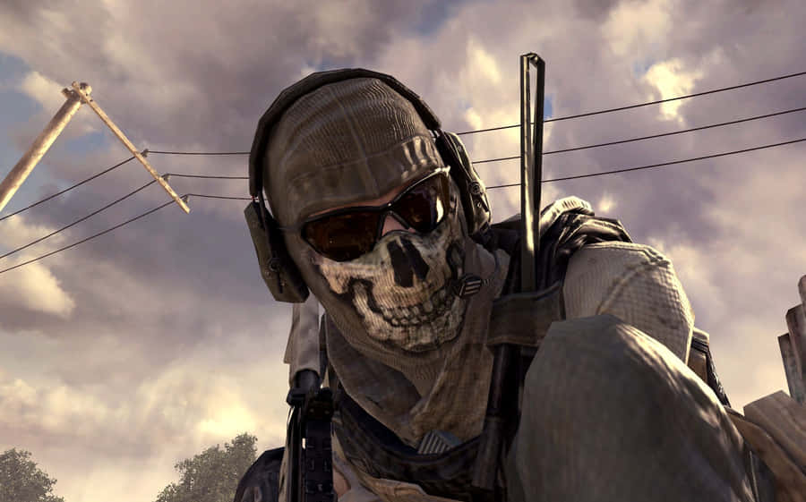 Ghost M W2 Soldado com Máscara de Caveira Icônica