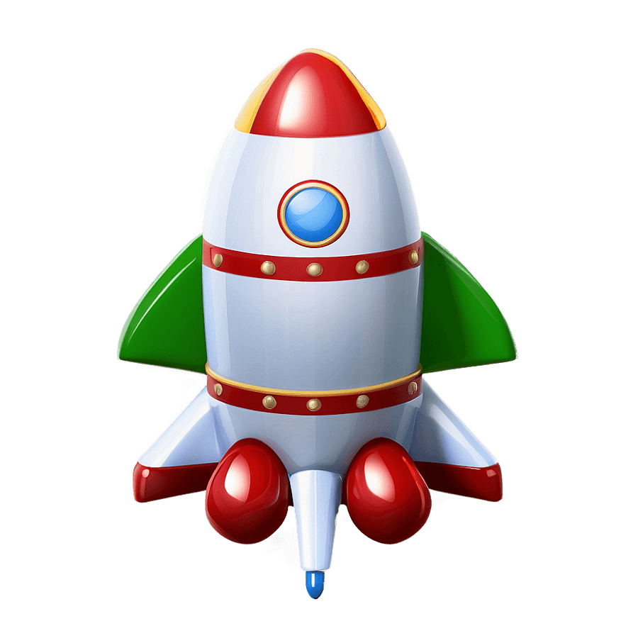 Toy Space Rocket PNG 05252024