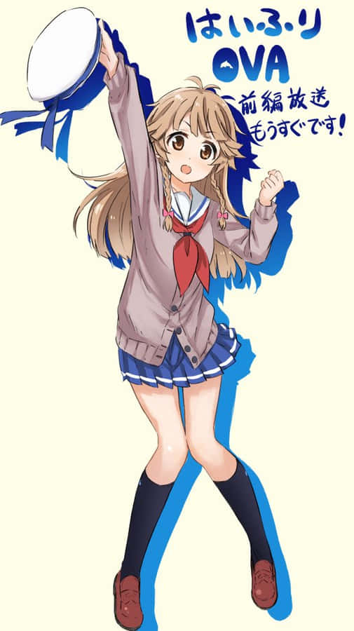 High School Fleet Kouko Nosa Fröhliche Pose