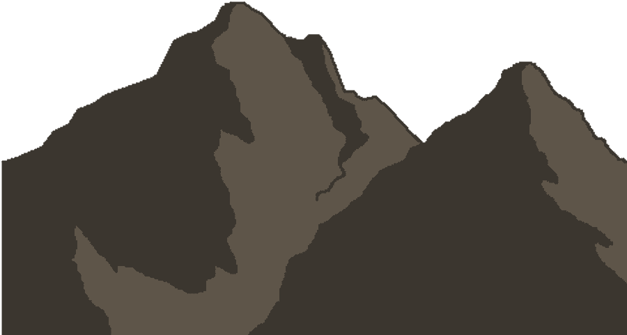 Silhouetted Mountain Peaks Vector