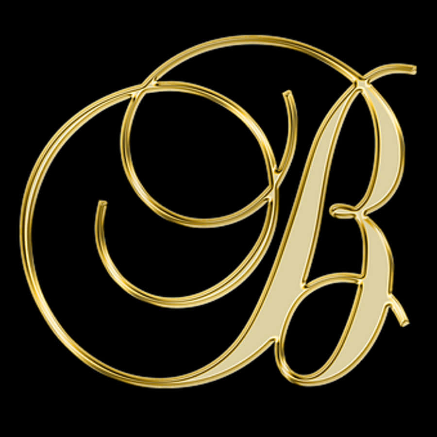Golden Cursive Letters C B