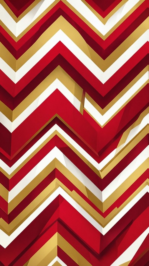 Abstract geometric pattern in Chiefs colors