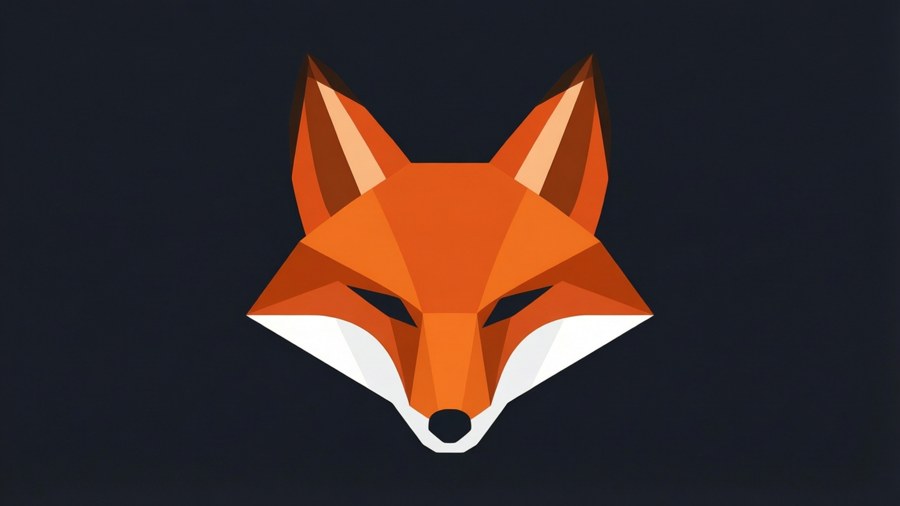 Minimalistisk geometrisk Metamask revehode vektorkunst.