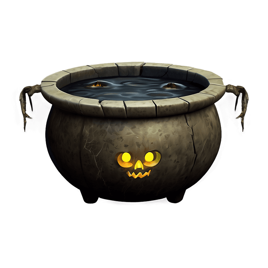 Eerie Witches' Cauldron PNG 05062024