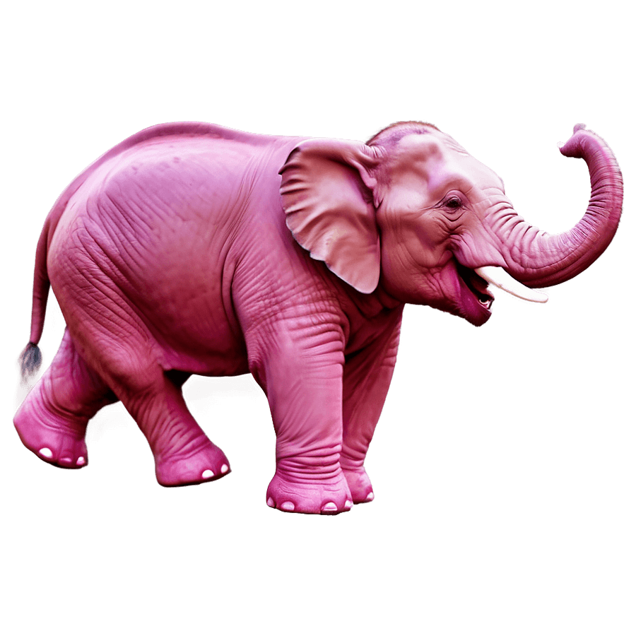 Laughing Pink Elephant PNG xym82