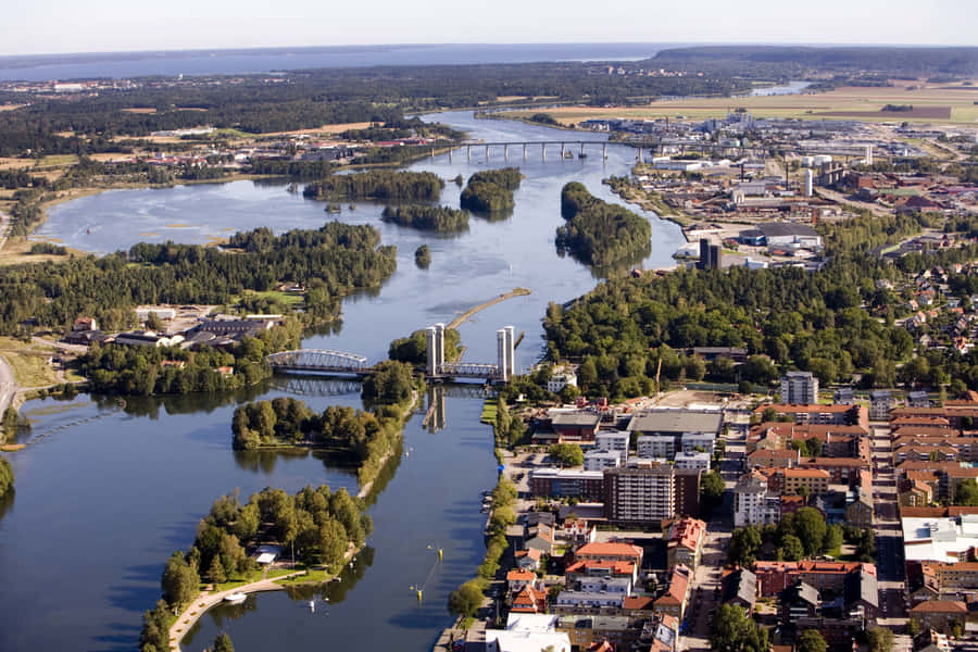 Trollhattan Luftaufnahme Schweden